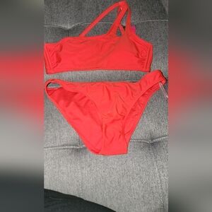 NEW Exhilaration Red Women's Swimwear Set Size LARGE
